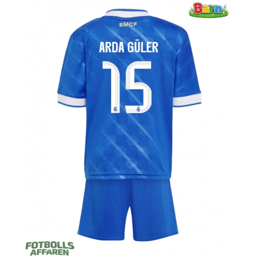 Real Madrid Arda Guler #15 Tredjeställ Barn 2025-26 Kortärmad (+ Korta byxor)